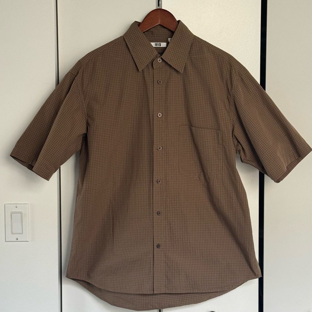 Men's Brown Checkered Shirt